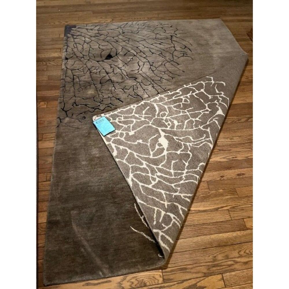 5x7 Luxury Wool Silk Area Rug – Hand Knotted Designer Rug – Indich Collection